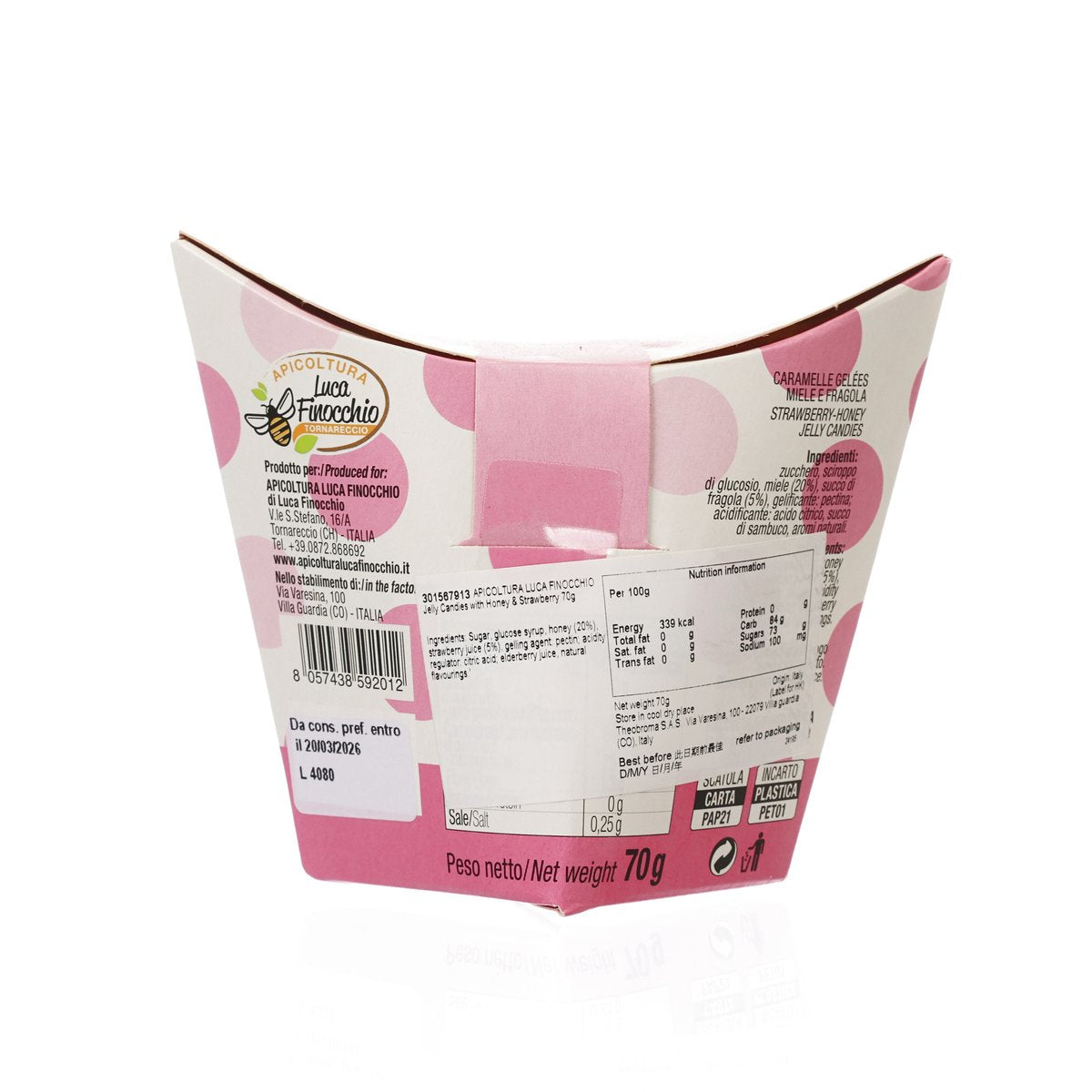 APICOLTURA LUCA FINOCCHIO 蜂蜜士多啤梨軟糖  (70g)