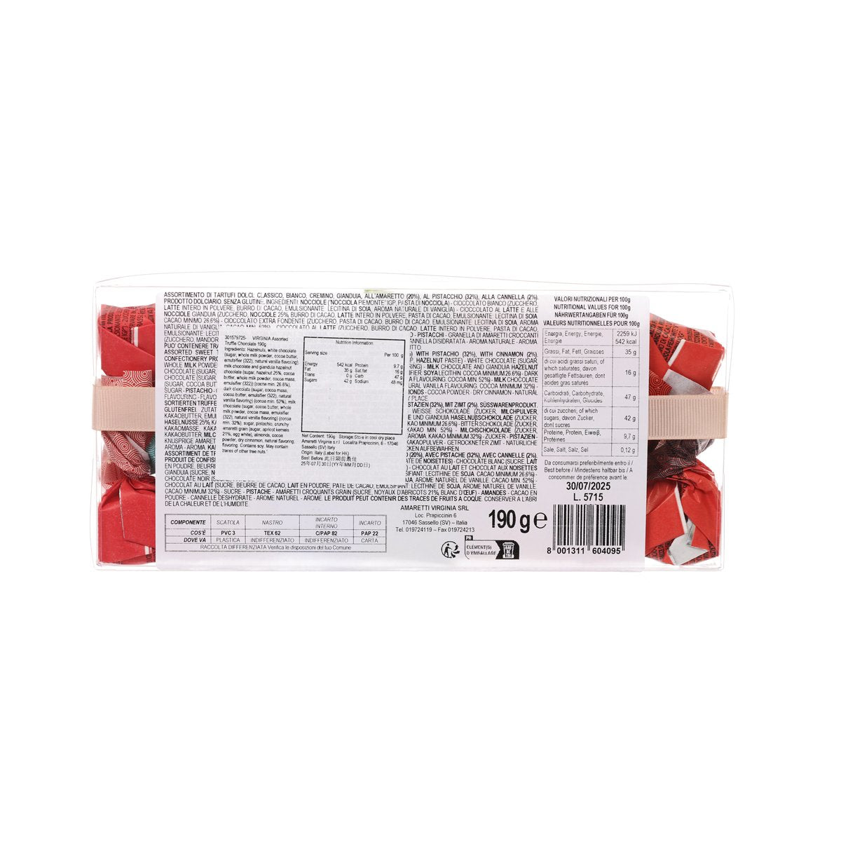 VIRGINIA 什錦軟心朱古力  (190g)